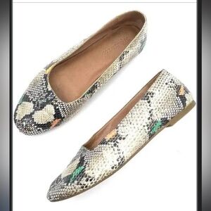 BRAND NEW Madewell Cory Flat - snakeskin size 9